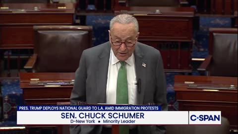 Sen Chuck Schumer Blames Trump for Chaos and Riots