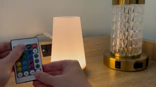 LED Night Light Bedside Lamp Touch and Remote Control Dimmable Tabletop 13 RGB Colors Changing