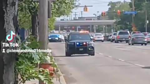 Cleveland Police Cruiser On West 117th Street