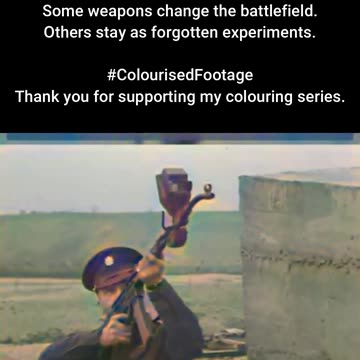 British Soldiers Fire Curved-Barrel Rifle #ColourisedHistory