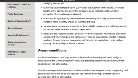 Australia Government Scholarships 2022/23 Fully funded for international students