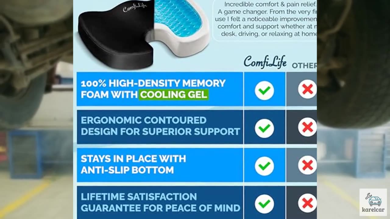 ComfiLife Premium Gel & Memory Foam Seat Cushion – Doctor Recommended Office Ch