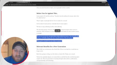 Discussing Dakota Meyers' VA Reformation