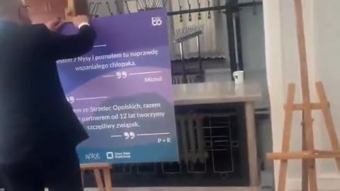 Polish MEP Grzegorz Braun destroyed an exhibition promoting LGBTQ ideology in the Polish Parliament