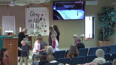 November 23, 2025 - Sermon at Lamb of God - Deuteronomy 8:1-19; Philippians 4:4-9