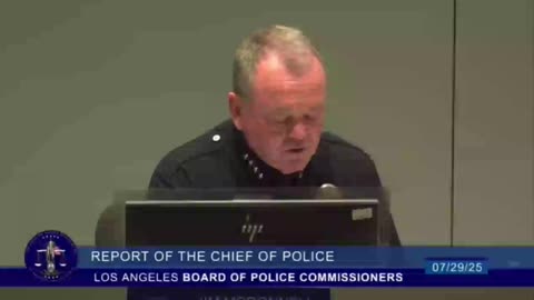 LAPD Chief provides crime statistic updates for the City of Los Angeles