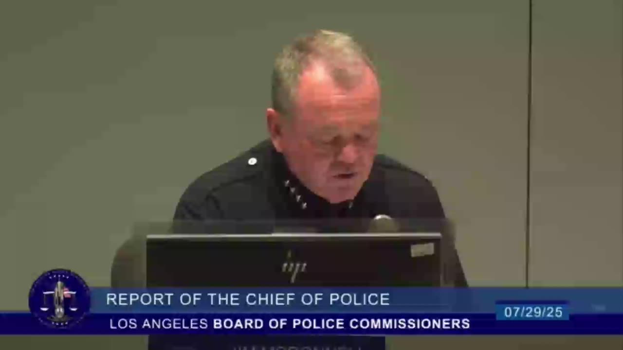 LAPD Chief provides crime statistic updates for the City of Los Angeles
