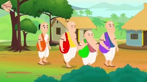 चार पंडित चतुराई या मूर्खता #Hindi Cartoon Story #hindi stories #kids story #Moral story