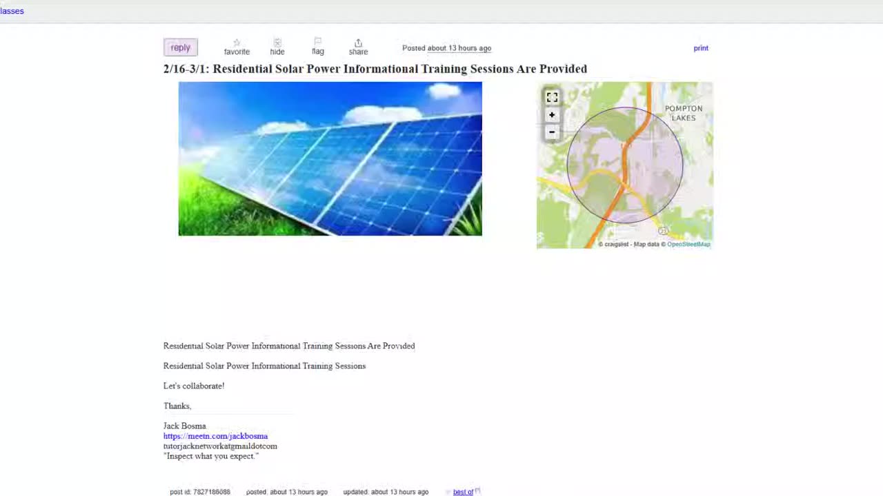 Residential Solar Power Informational Training Sessions Are Provided