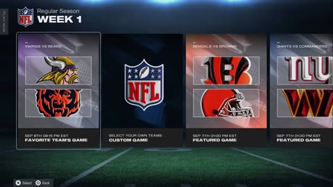 Monday Night Football - Vikings @ Bears Madden 26 - HDR