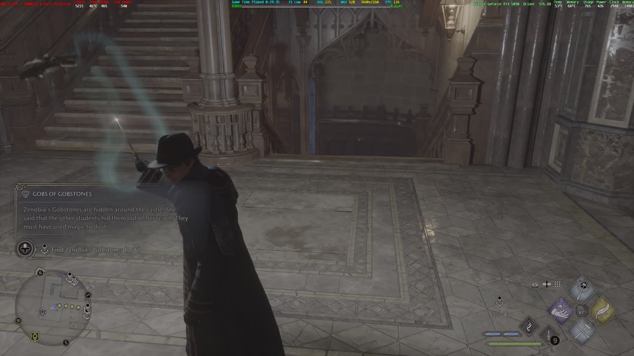 Hogwarts Legacy RTX 5090 Ray Tracing 9800X3D 4k HDR PC Gameplay