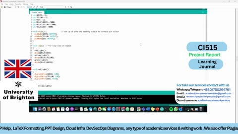 Student Work (Report) | CI515 Assessment - Embedded Learning Journal | University of Brighton