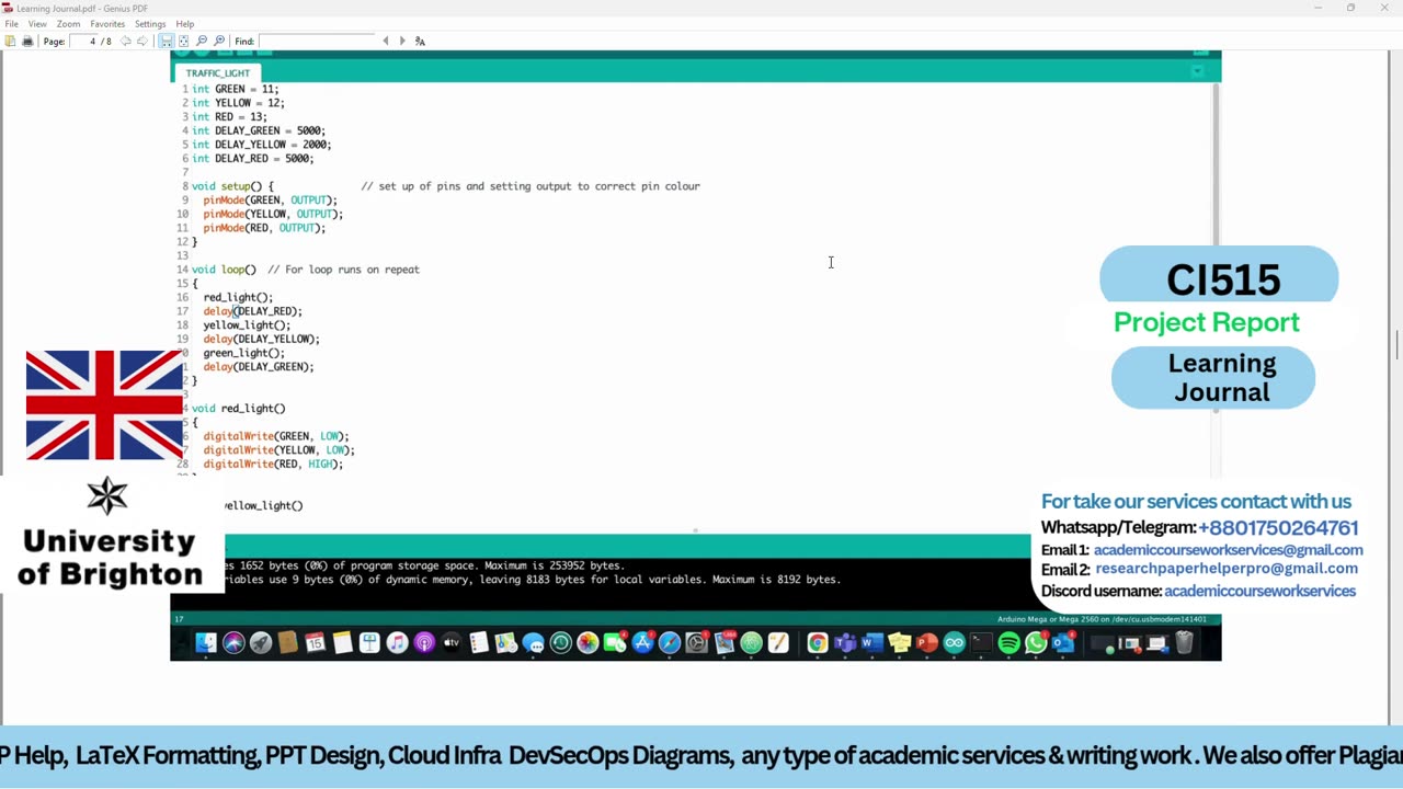 Student Work (Report) | CI515 Assessment - Embedded Learning Journal | University of Brighton