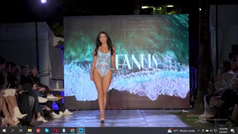 Marky swim during Exa Swim Show Miami Art Week Art Basel