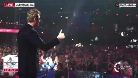 Charlie Kirk tribute video played