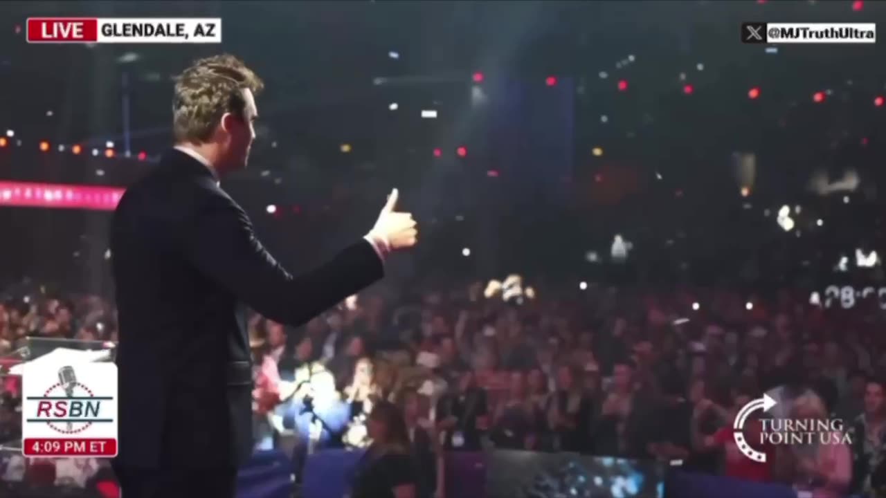 Charlie Kirk tribute video played