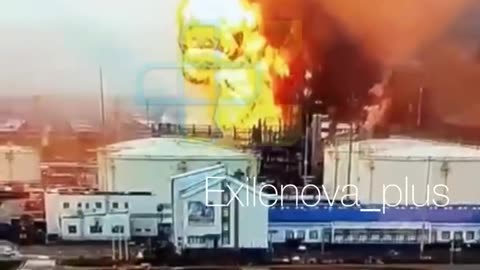 Insane Fireball Tears Through Main Oil Terminal After Drone Strikes on Port of Ust-Luga