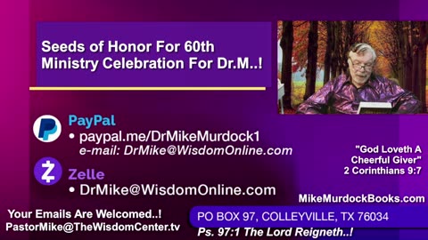 Fri. June 27 - Wisdom World LIVE With Mike Murdock..!!!