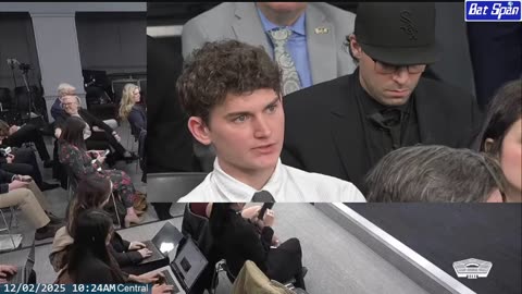 Pentagon Press Secretary Kingsley Wilson holds a press briefing at the Pentagon ~ Dec. 2 2025