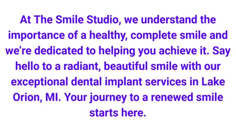 The Smile Studio - Affordable Dental Implants Cost in Lake Orion, MI