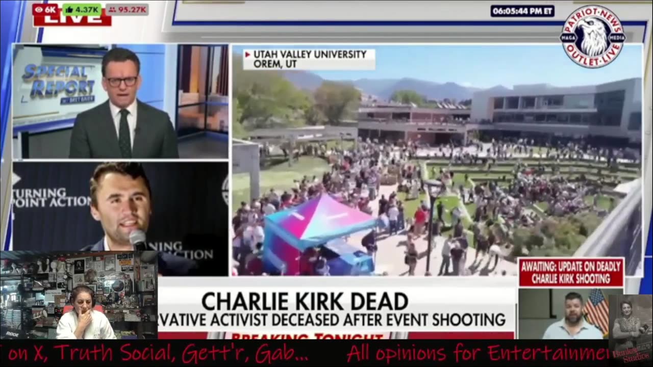 Bunker Studios & TV 🦘💋✌ 🗽EMERGENCY BROADCAST - CHARLIE KIRK