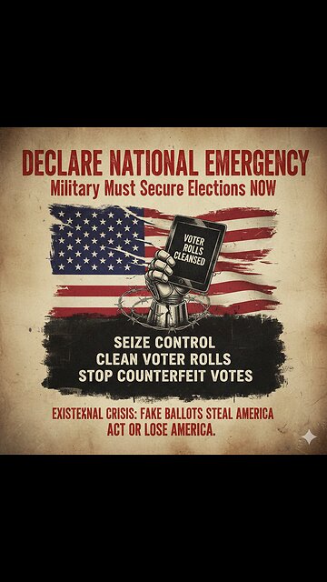 Declare National Emergency – Military Must Secure Elections NOW