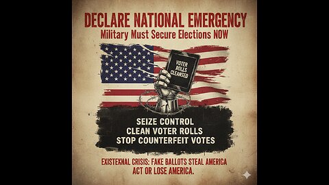 Declare National Emergency – Military Must Secure Elections NOW