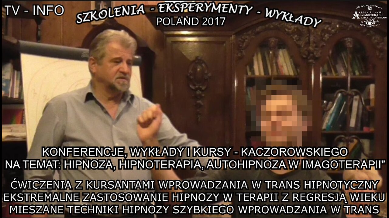 ĆWICZENIA Z KURSANTAMI WPROWADZANIA W TRANS HIPNOTYCZNY. EKSTRAMALNE ZASTOSOWANIE HIPNOZY W TERAPII Z REGRESJA WIEKU.