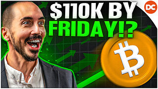 $110,000 BITCOIN By Friday?! This Chart Says GO!