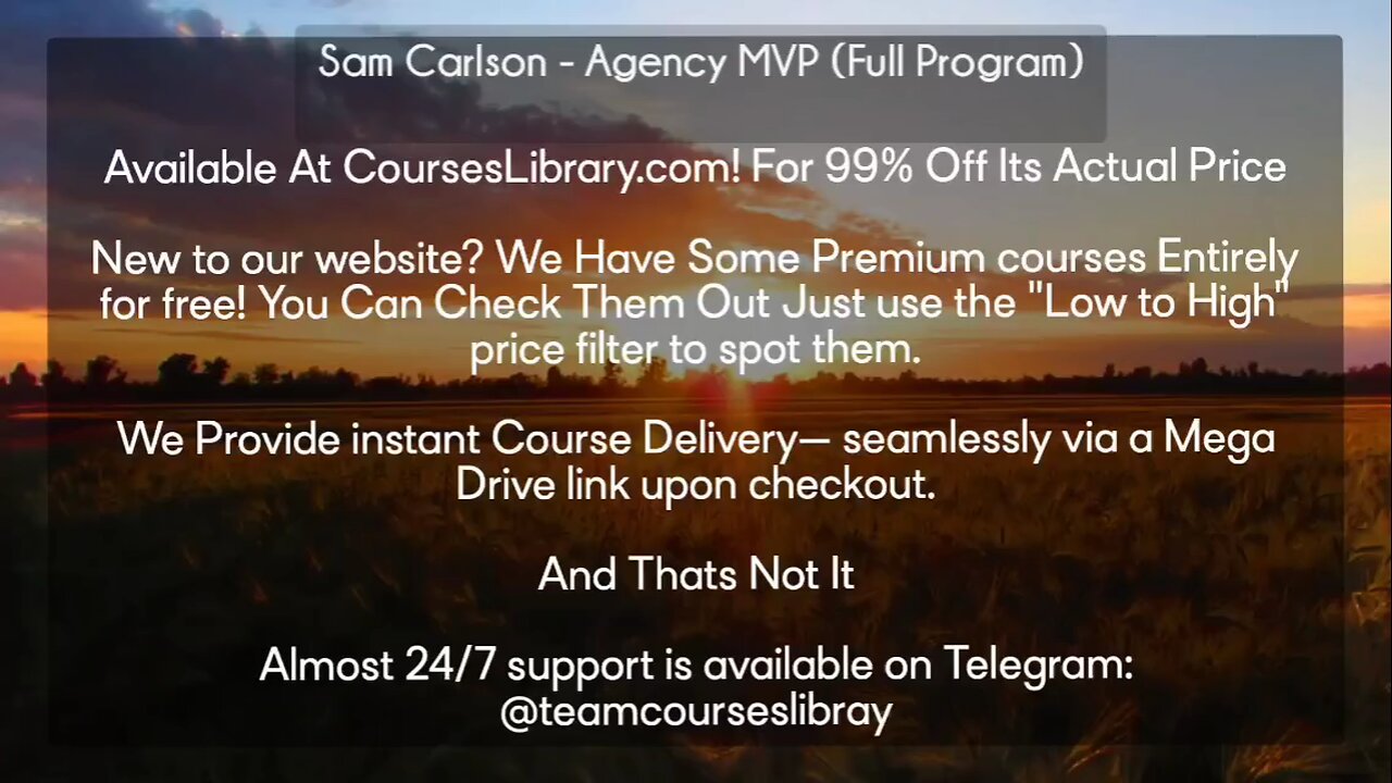 (courseslibrary.com)Sam Carlson - Agency MVP (Full Program)