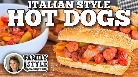 Italian Hot Dog Sandwiches on the Blackstone Griddle
