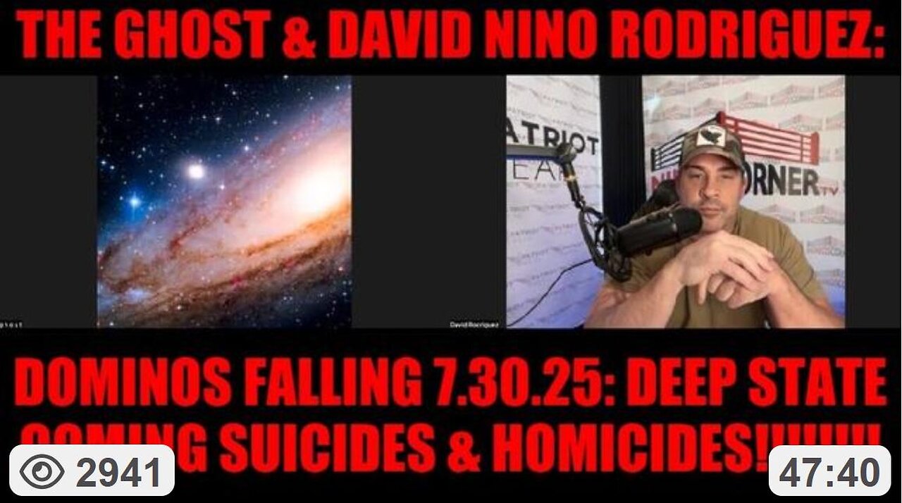 DOMINOS FALLING: Deep State Coming Suicides & Homicides ~ The Ghost & Nino 7.30.25
