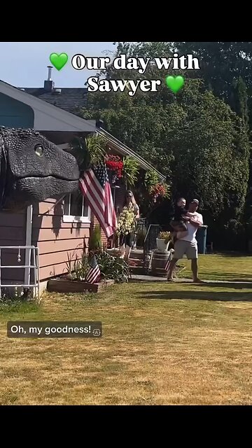 Making a little boy’s Dinosaur dream come true. That is one cool Raptor!