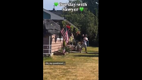 Making a little boy’s Dinosaur dream come true. That is one cool Raptor!