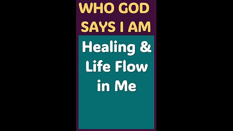 HEALING & LIFE FLOW IN ME #wordofgod #Jesus #God #healing #spirituality #power #blessings #wisdom