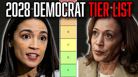 *NEW* 2028 Presidential Election: 2028 Democrat Primary Tier List 