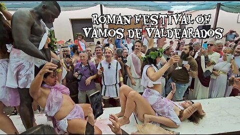 Roman festival with beautiful women