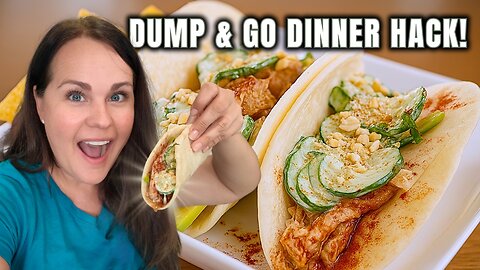 Crock Pot Dump & Go Teriyaki Chicken Tacos – Summer Dinner Hack!