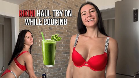 HOT GIRL 4К Delicious Protein Smoothie Fuel your Workout with my Bikini Try on Haul