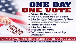 JUAN O SAVIN- National Emergency declared?- NINO 10 23 2025