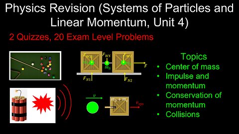 Systems of Particles and Linear Momentum (Unit 4), Revision, Exam Solution PDF - Physics (Mechanics)