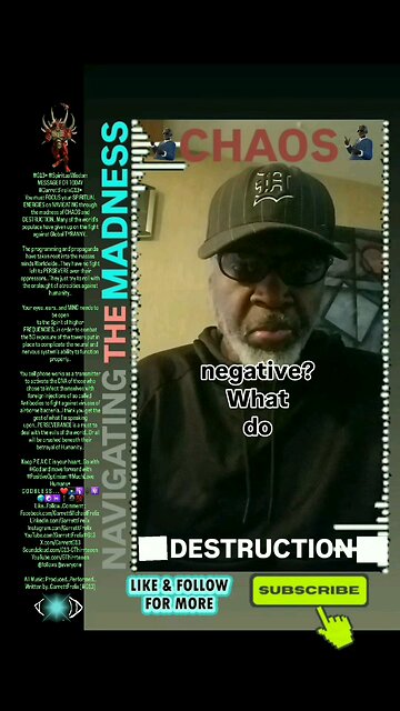 ▪︎CHAOS AND DESTRUCTION/NAVIGATING THE MADNESS▪︎