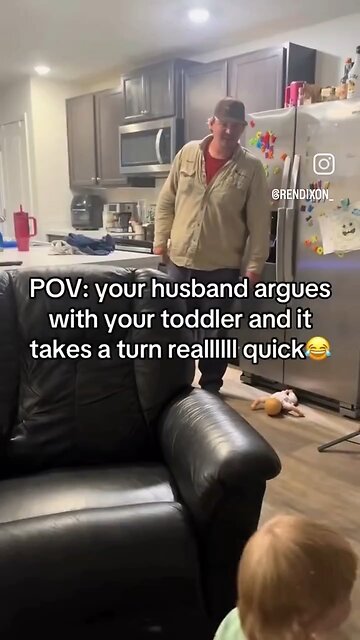 Husband argues with toddler