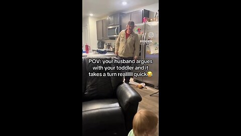 Husband argues with toddler