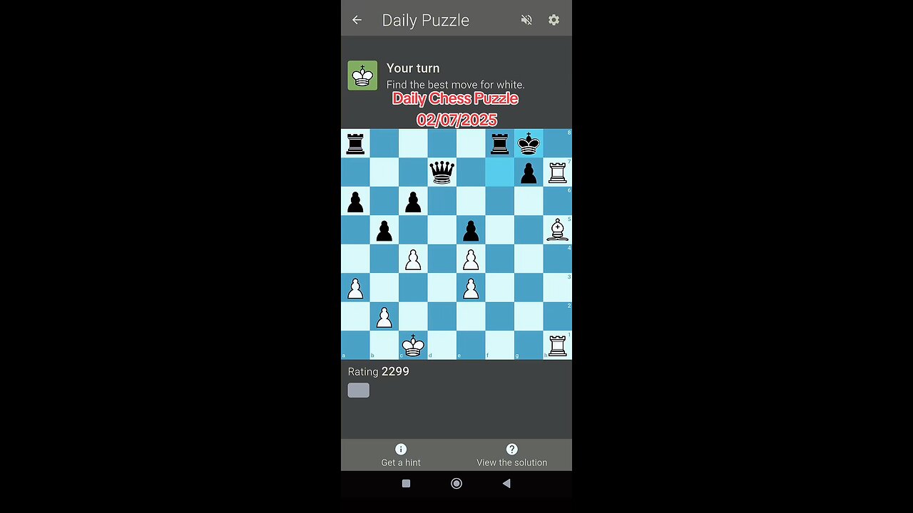 Daily Chess Puzzle 02/07/2025