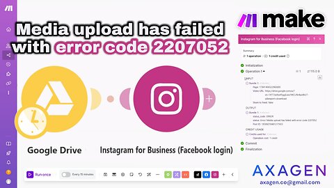 Fix Instagram Upload Error (Media Upload Has Failed) | Make.com + Google Drive