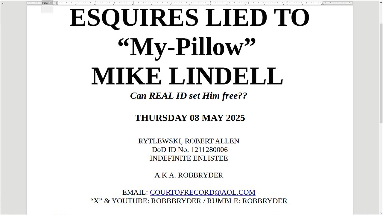 ESQUIRES LIED TO "MY-PILLOW" MIKE LINDELL