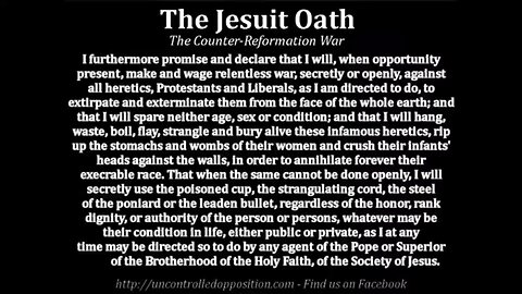 Secret societies: the Jesuits, satan’s minions on earth! (15)