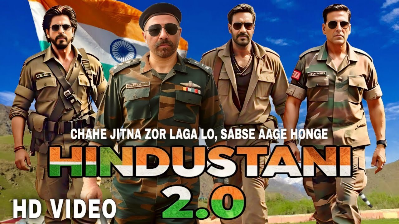 HINDUSTANI 2.0 (Fan Made) 🇮🇳 | Shah Rukh Khan, Ajay D, Sunny D, Akshay K - Indian Army Tribute Song