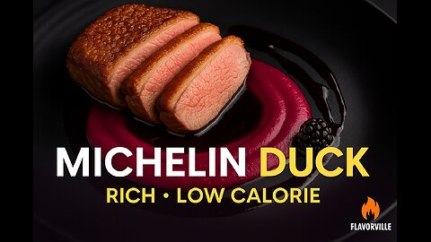 Michelin Duck with Beet Purée & Blackberry Jus